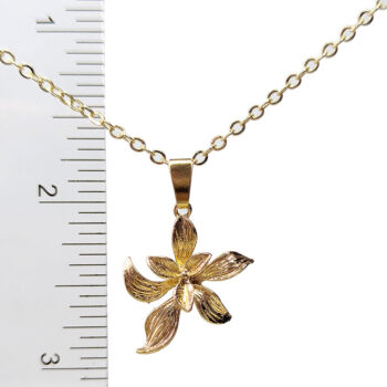 18K Real Gold Plated Decorative Flower Necklace - Image 2