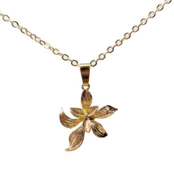18K Real Gold Plated Decorative Flower Necklace