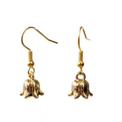 18K Real Gold Plated 3D Tulip Flower Earrings