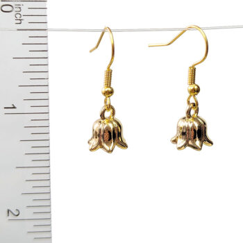 18K Real Gold Plated 3D Tulip Flower Earrings - Image 2