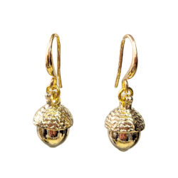 18K Real Gold Plated 3D Acorn Earrings