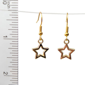 16K Real Gold Plated 3D Hollow Star Earrings - Image 2