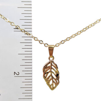 18K Real Gold Plated Hollow Leaf Necklace - Image 2