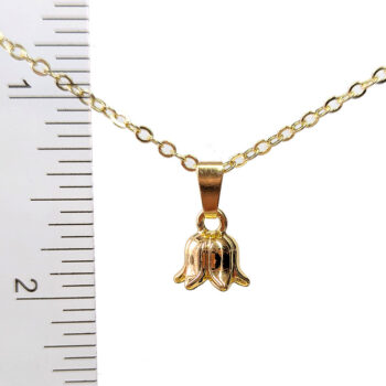 18K Real Gold Plated 3D Tulip Flower Necklace - Image 2