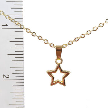 16K Real Gold Plated 3D Hollow Star Necklace - Image 2