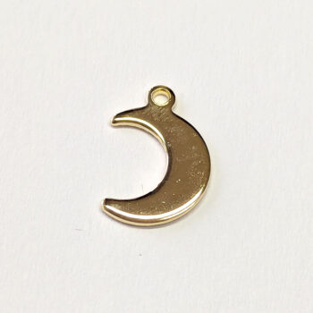 24K Real Gold Plated Stainless Steel Moon Charm
