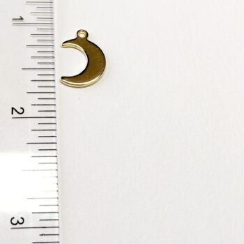 24K Real Gold Plated Stainless Steel Moon Charm - Image 2