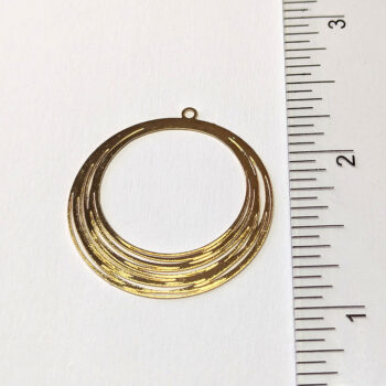 Lightweight Multi Circle Geometric Pendant Gold - Image 2