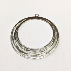 Lightweight Multi Circle Geometric Pendant Silver