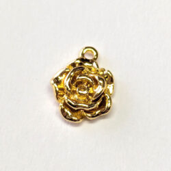 18K Real Gold Plated Rose Flower Charm