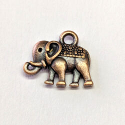 Antique Copper Small Elephant Charm