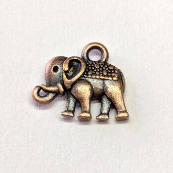 Antique Copper Small Elephant Charm