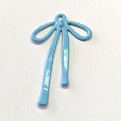 Double-Sided Bow Pendant Blue