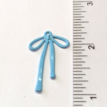 Double-Sided Bow Pendant Blue - Image 2