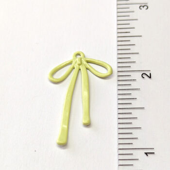 Double-Sided Bow Pendant Yellow - Image 2