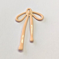 Double-Sided Bow Pendant Peach