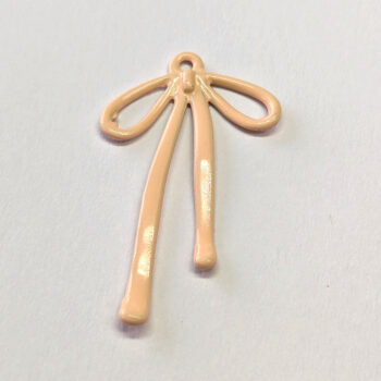 Double-Sided Bow Pendant Peach