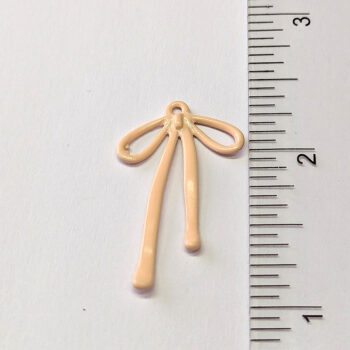 Double-Sided Bow Pendant Peach - Image 2