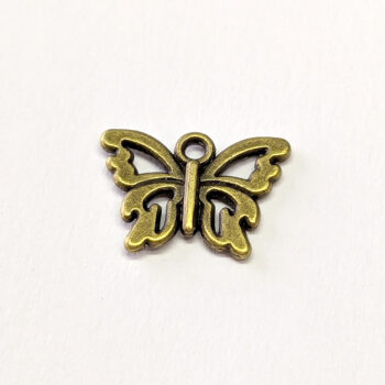 Delicate Hollow Butterfly Charm Antique Bronze