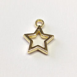 16K Real Gold Plated 3D Hollow Star Charm