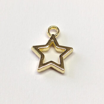 16K Real Gold Plated 3D Hollow Star Charm