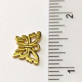 Delicate Hollow Butterfly Charm Antique Gold - Image 2