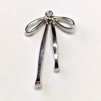 Double-Sided Bow Pendant Silver