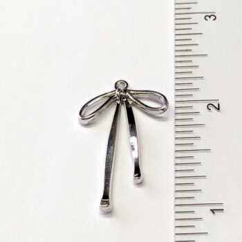 Double-Sided Bow Pendant Silver - Image 2