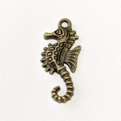Detailed Seahorse Charm Antique Bronze
