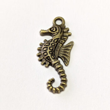Detailed Seahorse Charm Antique Bronze