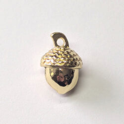 18K Real Gold Plated 3D Acorn Charm
