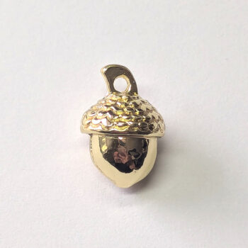 18K Real Gold Plated 3D Acorn Charm