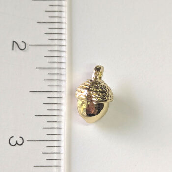 18K Real Gold Plated 3D Acorn Charm - Image 2