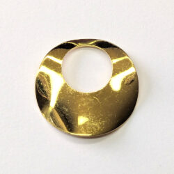 18K Real Gold Plated Hollow Round Geometric Charm