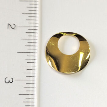 18K Real Gold Plated Hollow Round Geometric Charm - Image 3