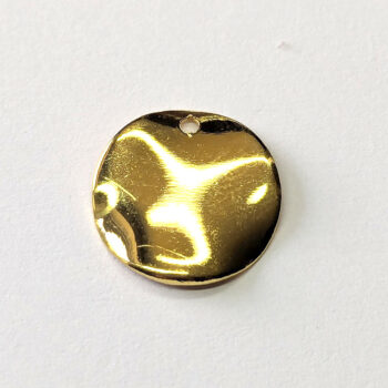 18K Real Gold Plated Round Geometric Charm