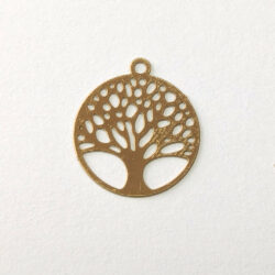 18K Real Gold Plated Stainless Steel Delicate Tree Charm