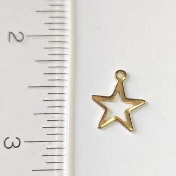 18K Real Gold Plated Stainless Steel Delicate Hollow Star Charm - Image 2