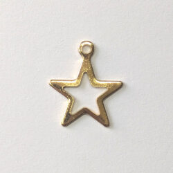18K Real Gold Plated Stainless Steel Delicate Hollow Star Charm