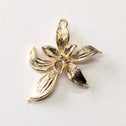 18K Real Gold Plated Decorative Flower Charm