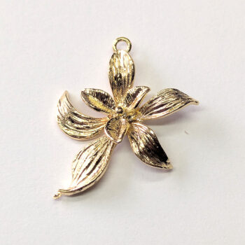 18K Real Gold Plated Decorative Flower Charm