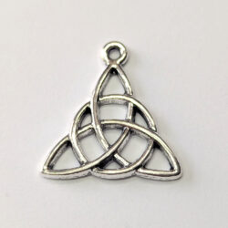 Medium Trinity Celtic Knot Charm Triangle Antique Silver