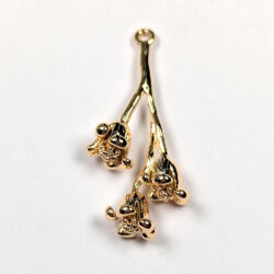 18K Real Gold Plated Triple Flower Gold