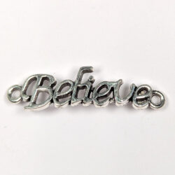 Believe Connector Antique Silver