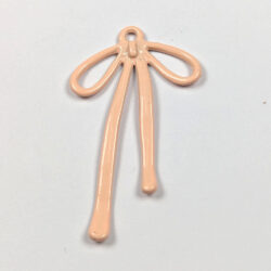 Double-Sided Bow Pendant Peach Pink