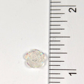 Transparent Tiny Rose Acrylic Resin Flower Cabochon - Image 2