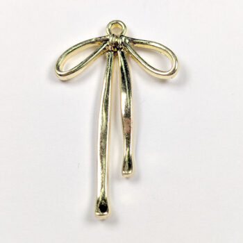 Double-Sided Bow Pendant Gold
