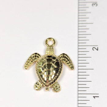 24K Real Gold Plated 3D Sea Turtle Charm - Image 2