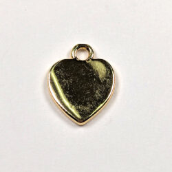 18K Real Gold Plated Double Sided Heart Charm