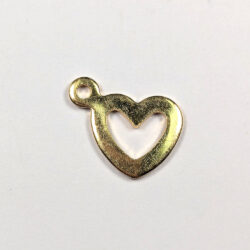 18K Real Gold Plated Stainless Steel Hollow Angle Heart Charm